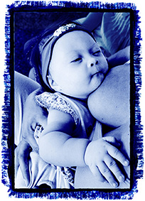 Cyanotype of breastfeeding by Maria de Fatima Campos © 2010
